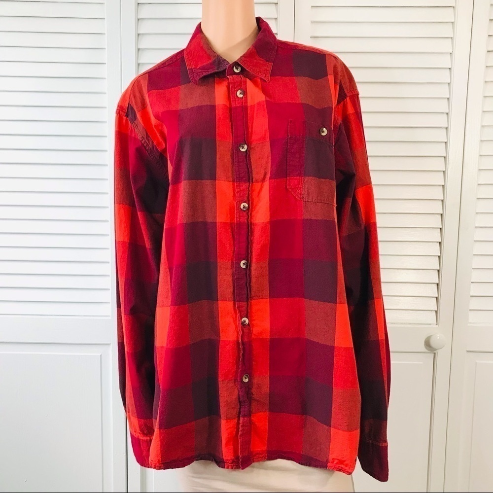 2/$25 RUFF HEWN Button Down Plaid Shirt Size XXL